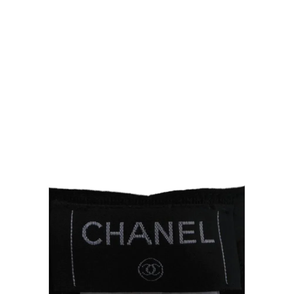 Chanel Womens Dress Pants Black Escorial Wool Zip Size 44